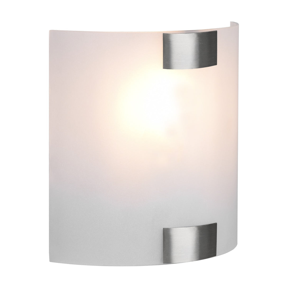 Pura Glass Wall Light – Satin Nickel