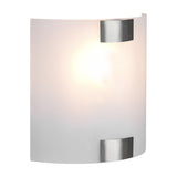 Pura Glass Wall Light – Satin Nickel