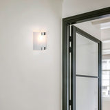 Pura Glass Wall Light – Satin Nickel