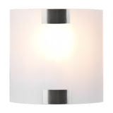 Pura Glass Wall Light – Satin Nickel