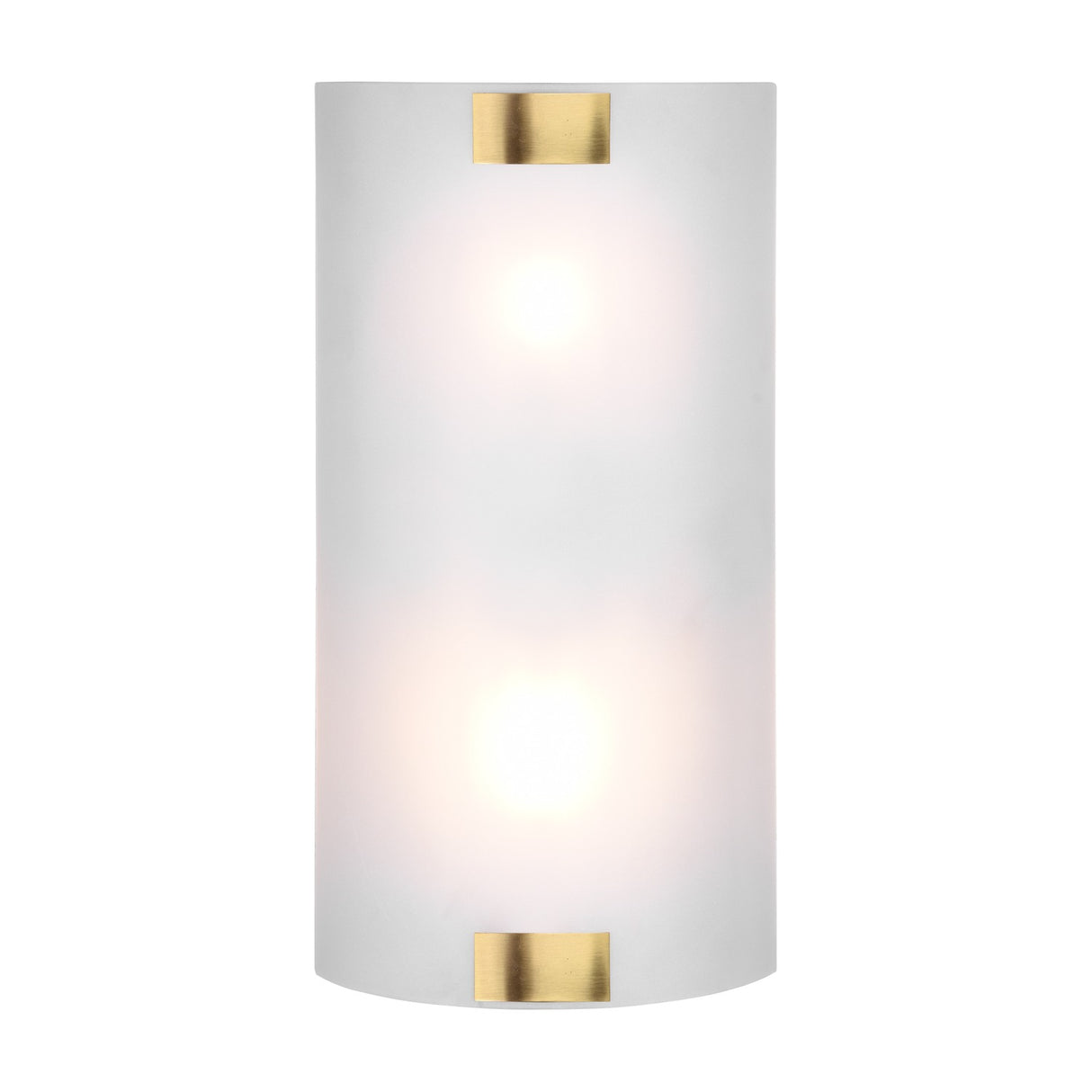 Pura 2 Light Glass Wall Light – Antique Brass