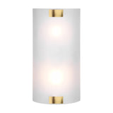 Pura 2 Light Glass Wall Light – Antique Brass