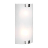 Pura 2 Light Glass Wall Light – Satin Nickel