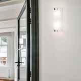Pura 2 Light Glass Wall Light – Satin Nickel