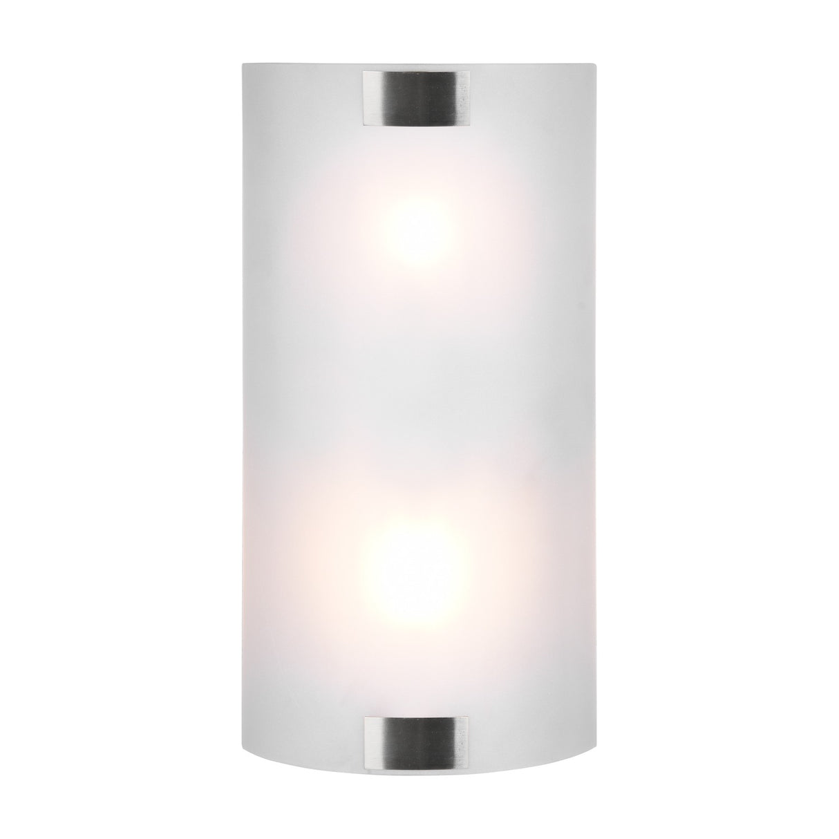 Pura 2 Light Glass Wall Light – Satin Nickel
