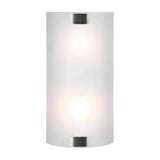 Pura 2 Light Glass Wall Light – Satin Nickel