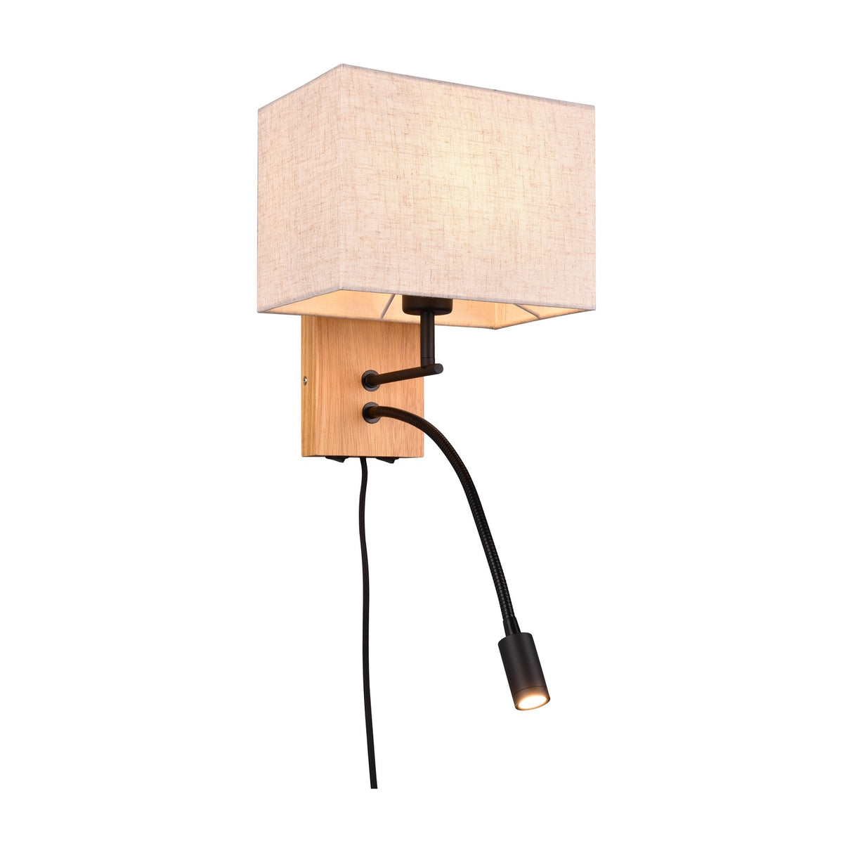 Nilam 2 Light Square Wall Light – Natural