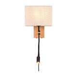 Nilam 2 Light Square Wall Light – Natural