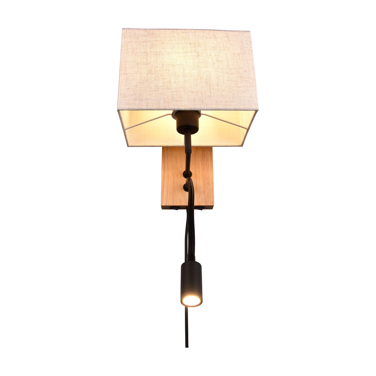 Nilam 2 Light Square Wall Light – Natural