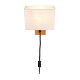 Nilam 2 Light Square Wall Light – Natural