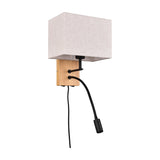 Nilam 2 Light Square Wall Light – Natural