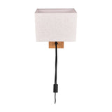 Nilam 2 Light Square Wall Light – Natural