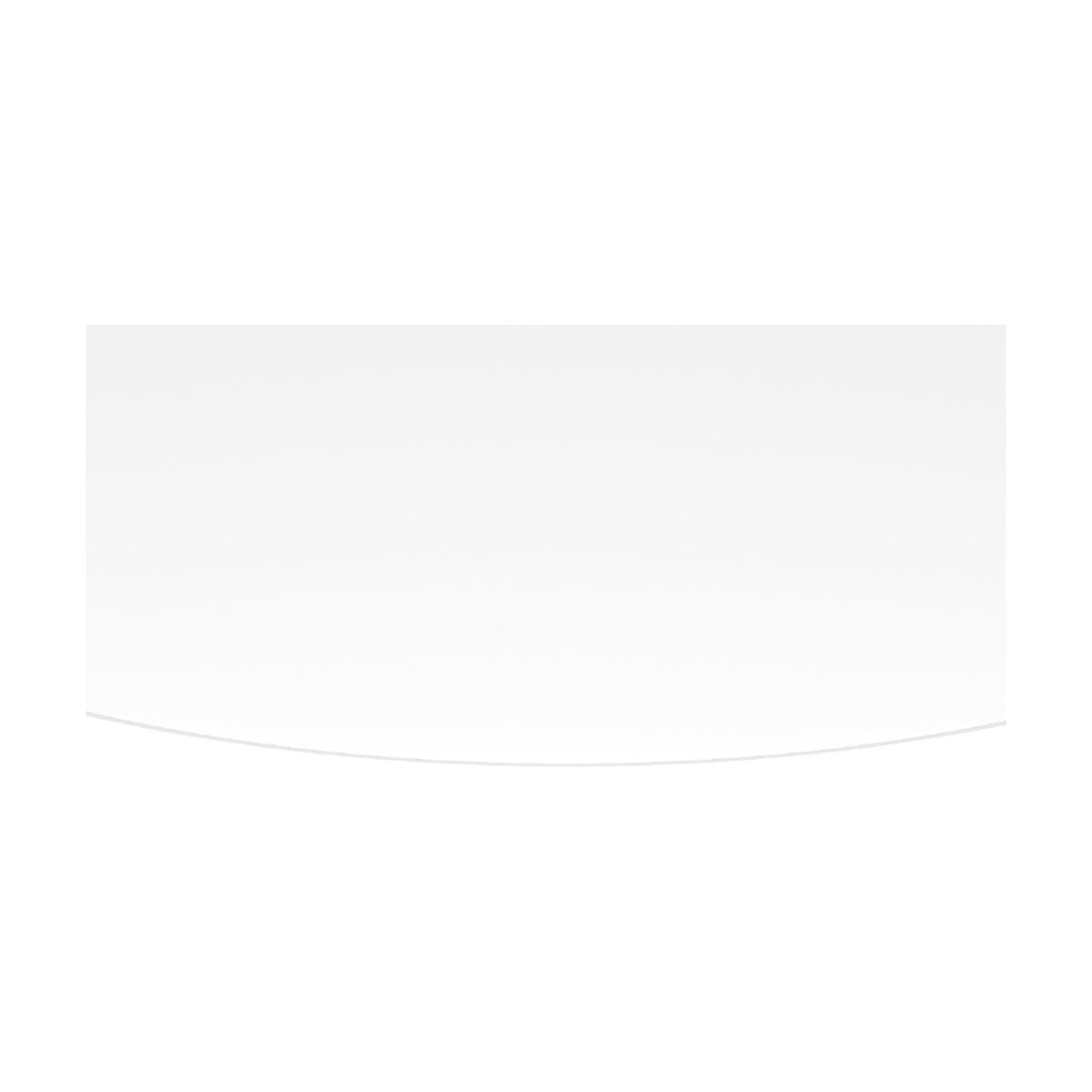 Round flush ceiling light with shallow opal white acrylic disc and white trim ring, 38.6cm, 4000K LED, IP54, shown against a plain white background.