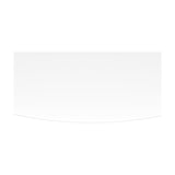 Round flush ceiling light with shallow opal white acrylic disc and white trim ring, 38.6cm, 4000K LED, IP54, shown against a plain white background.