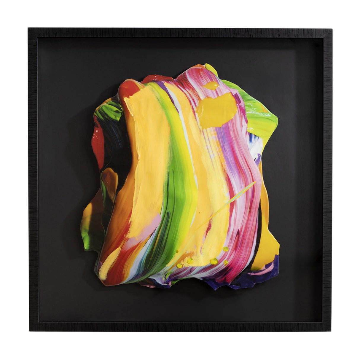 Cromatismo Canvas Wall Art - Black