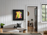 Cromatismo Canvas Wall Art - Black