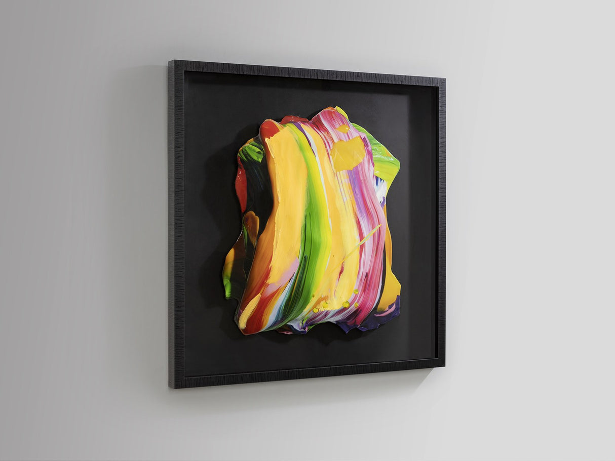 Cromatismo Canvas Wall Art - Black