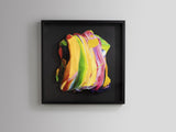 Cromatismo Canvas Wall Art - Black