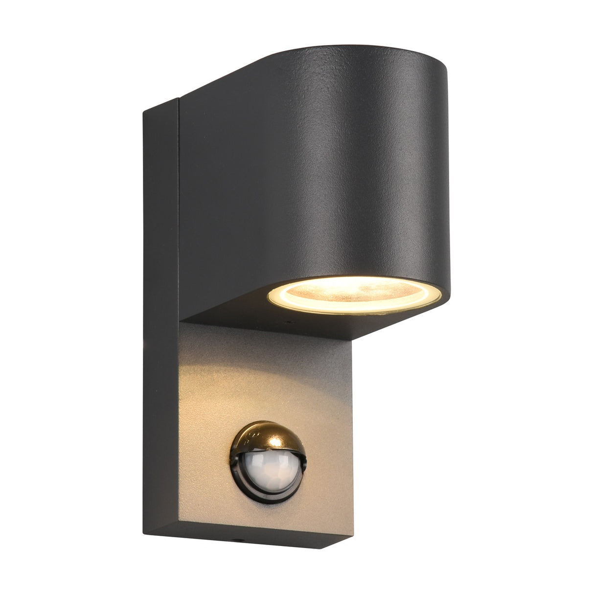 Roya Round 15cm PIR Outdoor Wall Light – Anthracite