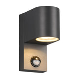 Roya Round 15cm PIR Outdoor Wall Light – Anthracite