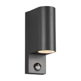 Roya Up Down Round 22cm PIR Outdoor Wall Light – Anthracite