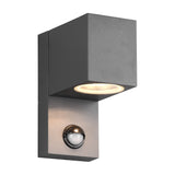 Roya Square 15cm PIR Outdoor Wall Light – Anthracite
