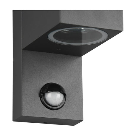Roya Square 15cm PIR Outdoor Wall Light – Anthracite