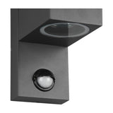Roya Up Down Square 22cm PIR Outdoor Wall Light – Anthracite