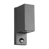 Roya Up Down Square 22cm PIR Outdoor Wall Light – Anthracite