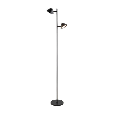 Taros 2 Light LED Floor Lamp - Black