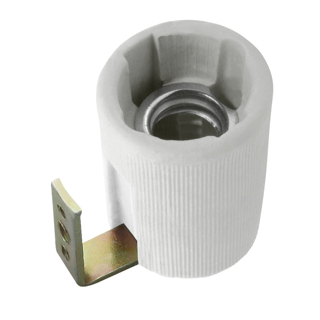 E14 Lampholder 2A with L-Bracket - Grey
