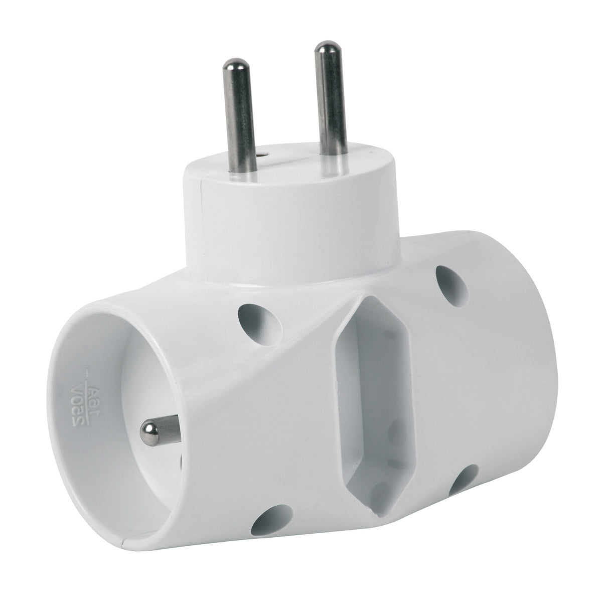 3-Way Plug Splitter 250V Type E - White Krt