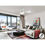 Vito CCT Dimmable LED Ceiling Fan Light - White