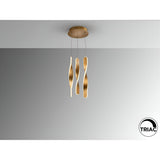 Twist 3 Light Dimmable LED Cluster Pendant 30W 3000K - Gold