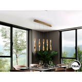 Twist 5 Light Dimmable LED Bar Pendant 50W 3000K - Gold