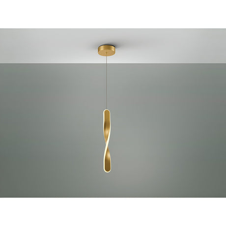 Twist LED Pendant Light 11W 3000K - Brushed Gold