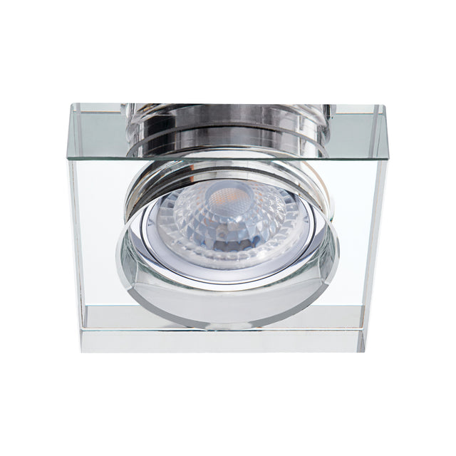 Morta SR B Square Recessed Downlight Fitting - Silver