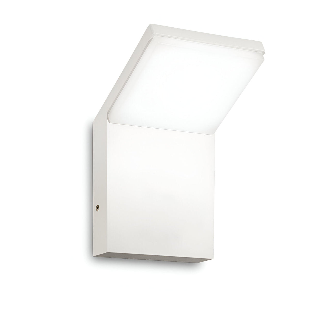 The Brillix Outdoor LED Wall Light 9W 4000K in White offers a minimalist rectangular design, making it ideal for contemporary outdoor settings. This energy-efficient fixture is mounted on a white background, emphasizing its sleek and simple construction.