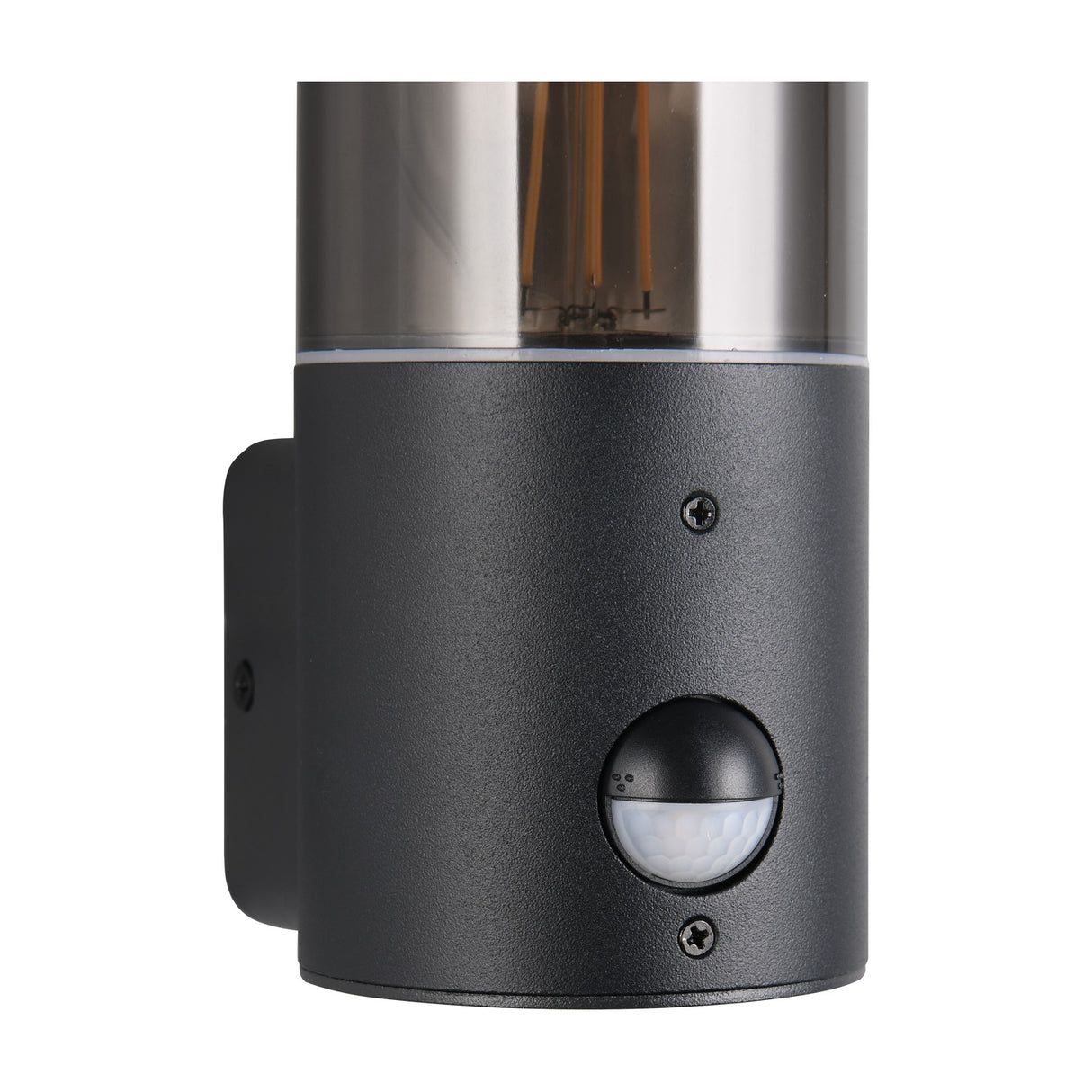 Hoosic Glass PIR Outdoor Wall Light – Matt Black