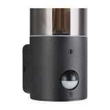Hoosic Glass PIR Outdoor Wall Light – Matt Black