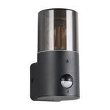 Hoosic Glass PIR Outdoor Wall Light – Matt Black
