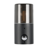 Hoosic Glass PIR Outdoor Wall Light – Matt Black