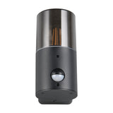 Hoosic Glass PIR Outdoor Wall Light – Matt Black