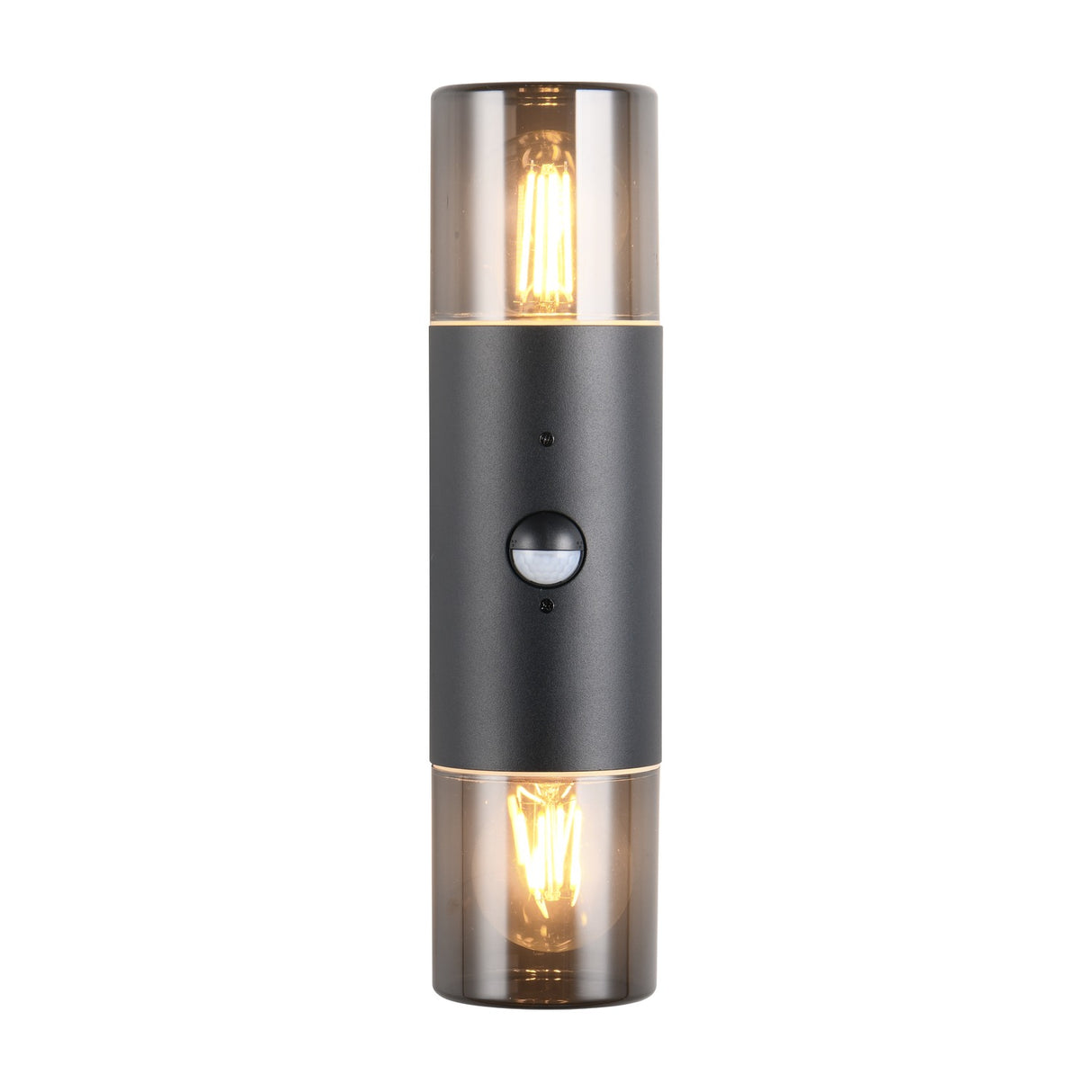 Hoosic 2 Light Up Down PIR Outdoor Wall Light – Matt Black