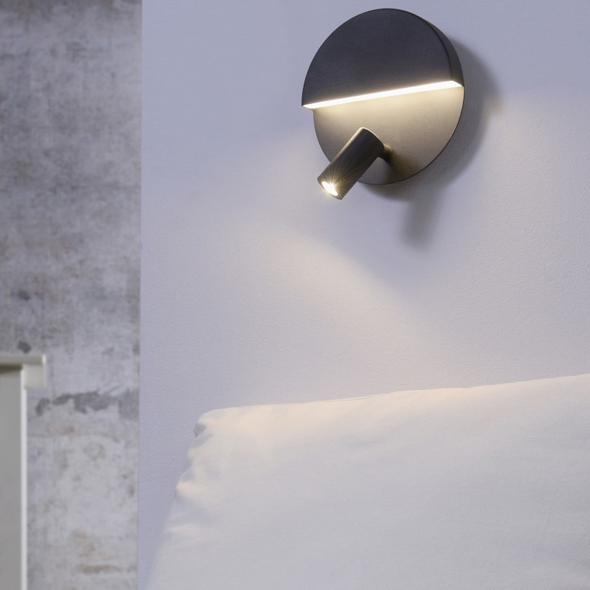 Mario 2 Light LED Glass Wall Light – Matt Black