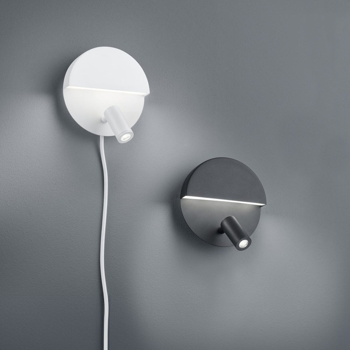 Mario 2 Light LED Glass Wall Light – Matt Black