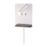 Element 2 Light LED USB Wall Light – Matt White