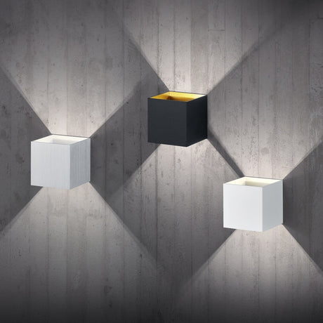Louis LED Up Down Cone Wall Light – Matt Black