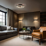 Lacapo LED Up Down Round Wall Light – Matt Black
