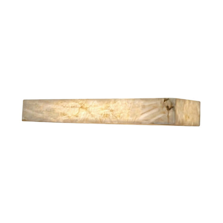 The Caelith LED Large Alabaster Shelf With Light – Soft White features a rectangular, marble-like translucent surface that emits a gentle, warm glow; shown isolated on a white background.